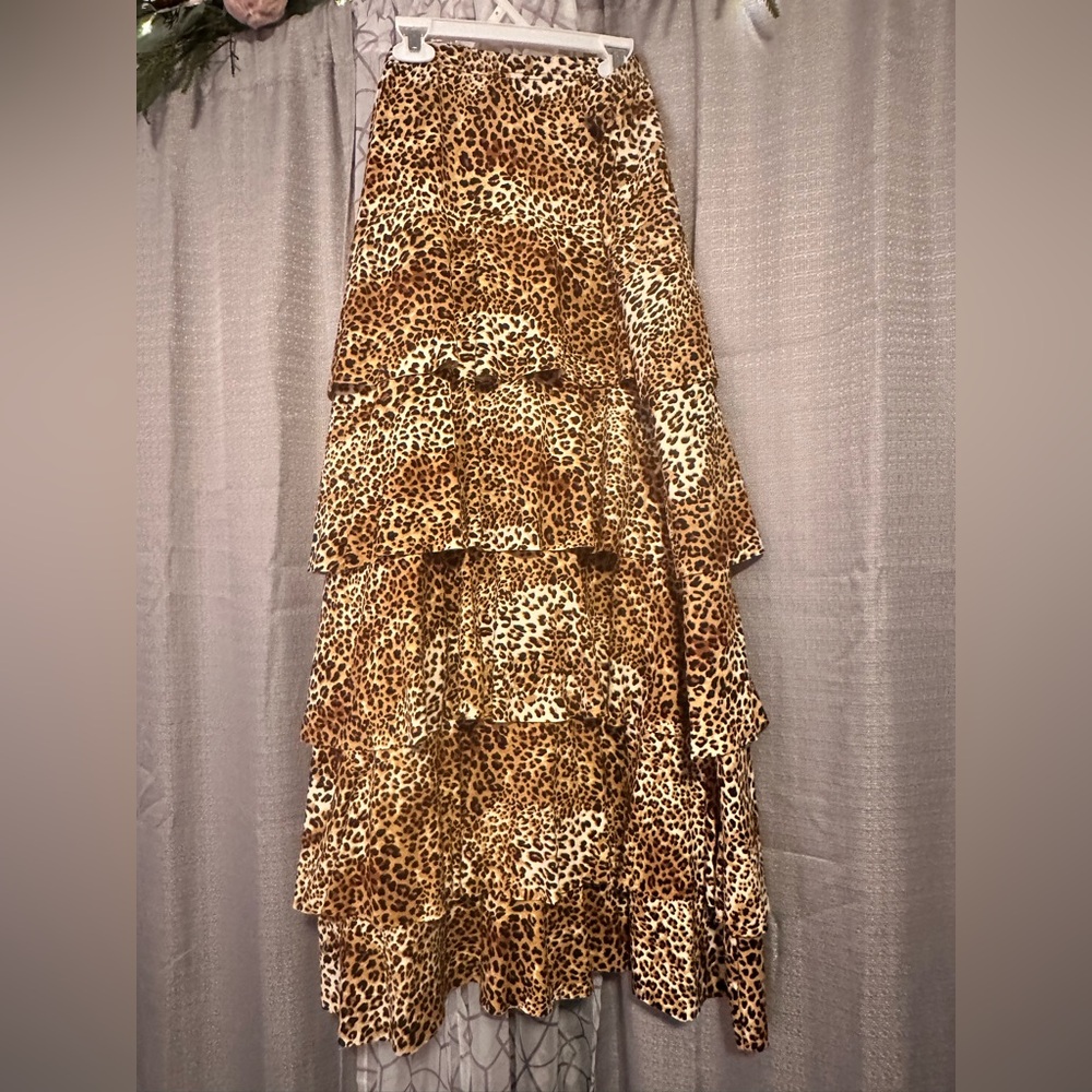 Junee Cheetah Ruffle Skirt